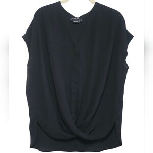 Trouve Black Draped Women's Blouse